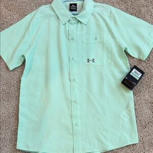Under Armour Boys Light Green Casual Shirt